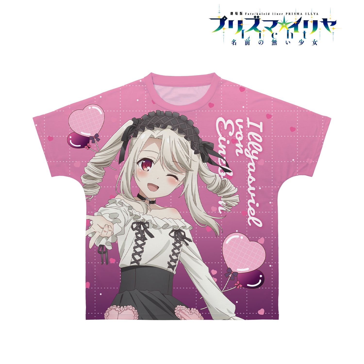 描き下ろしイラスト イリヤ BLACK kawaii style ver. フルグラフィックTシャツユニセックス(サイズ/S) 图片 2 | AniSmile