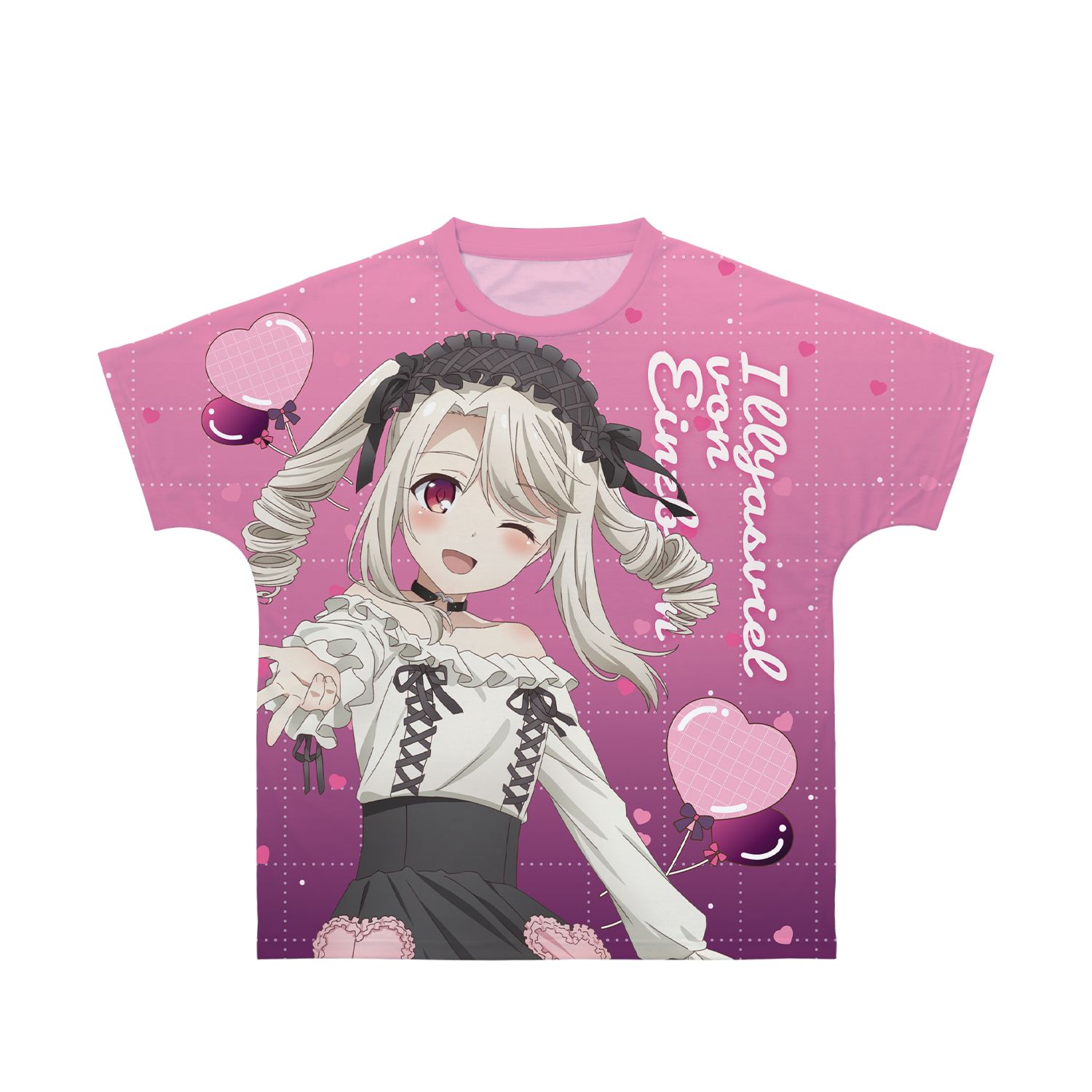 描き下ろしイラスト イリヤ BLACK kawaii style ver. フルグラフィックTシャツユニセックス(サイズ/XXXL) - AniSmile