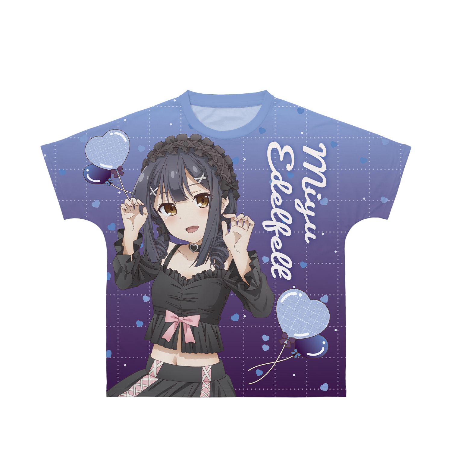 劇場版「Fate/kaleid liner プリズマ☆イリヤ Licht 名前の無い少女」 描き下ろしイラスト 美遊 BLACK kawaii style ver. フルグラフィックTシャツユニセックス(サイズ/L) - AniSmile