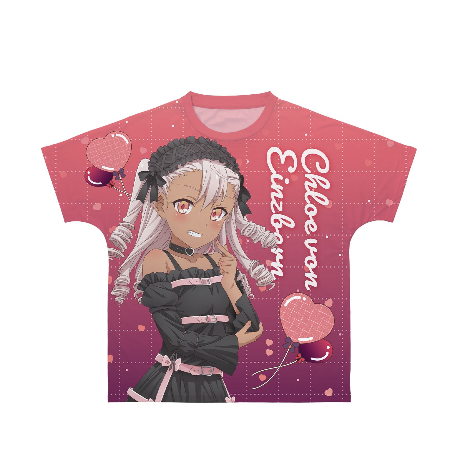 劇場版「Fate/kaleid liner プリズマ☆イリヤ Licht 名前の無い少女」 描き下ろしイラスト クロエ BLACK kawaii style ver. フルグラフィックTシャツユニセックス(サイズ/S) - AniSmile