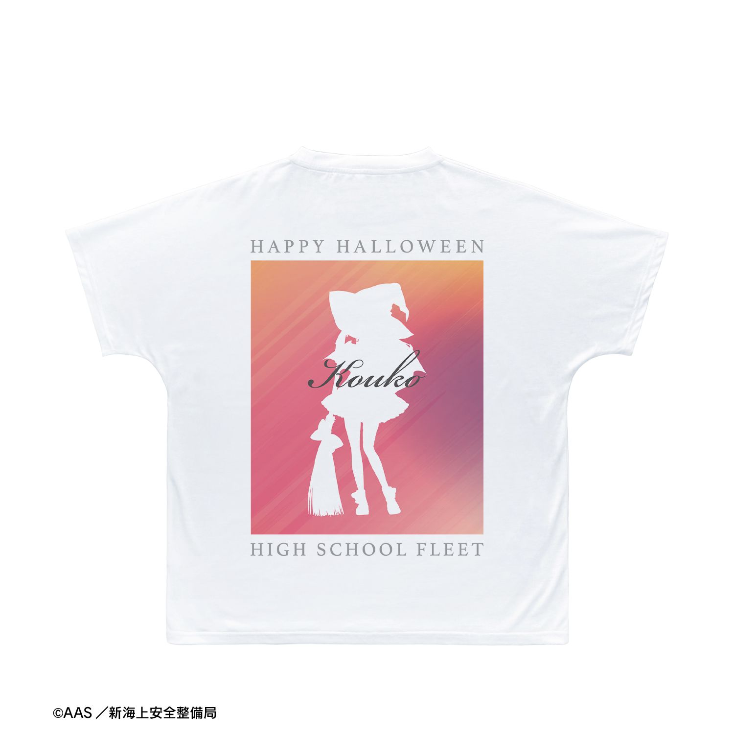 劇場版 ハイスクール・フリート 描き下ろし 納沙 幸子 ハロウィンver. Ani-Art clear label 第2弾 フルグラフィックTシャツユニセックス(サイズ/XXL) Image 3 | AniSmile