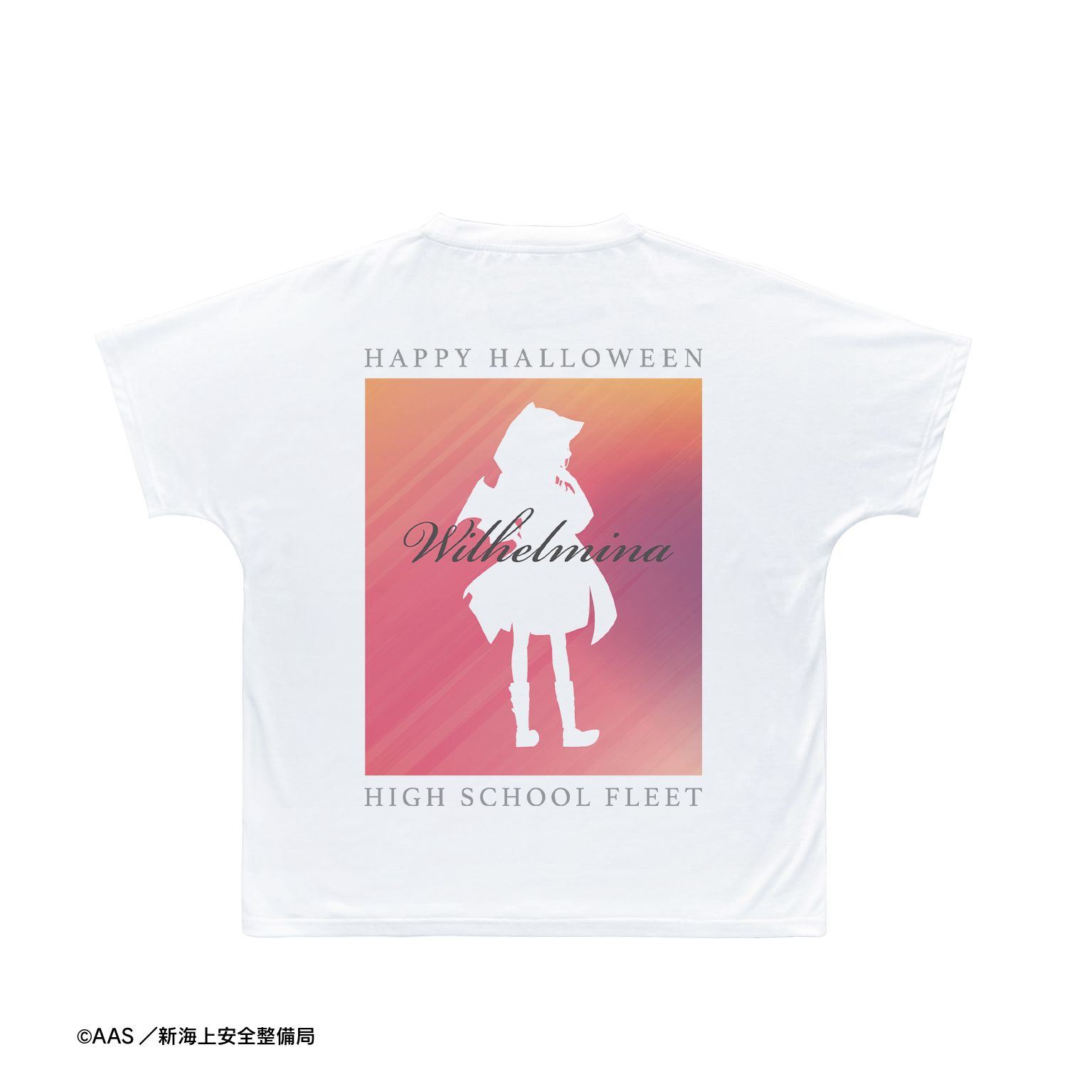 劇場版 ハイスクール・フリート 描き下ろし ヴィルヘルミーナ ハロウィンver. Ani-Art clear label 第2弾 フルグラフィックTシャツユニセックス(サイズ/XXXL) Image 3 | AniSmile