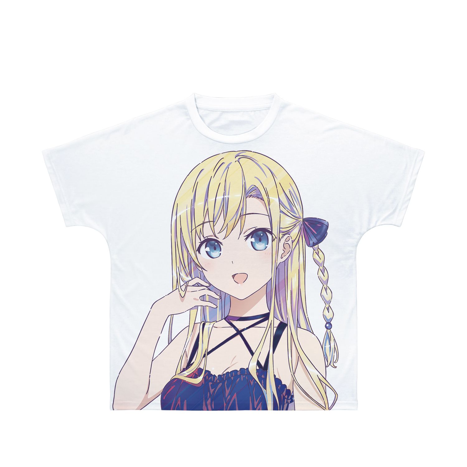劇場版 ハイスクール・フリート 描き下ろし ヴィルヘルミーナ パーティードレスver. Ani-Art clear label 第2弾 フルグラフィックTシャツユニセックス(サイズ/XL) - AniSmile