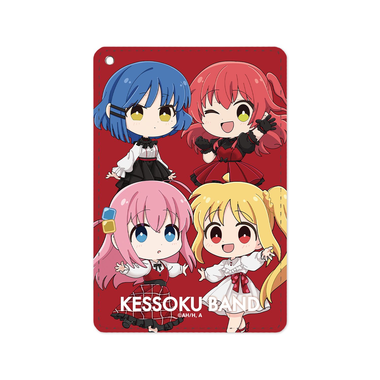 アニメ「ぼっち・ざ・ろっく!」 結束バンド ちびキャラ 赤いドレスver. 1ポケットパスケース - AniSmile
