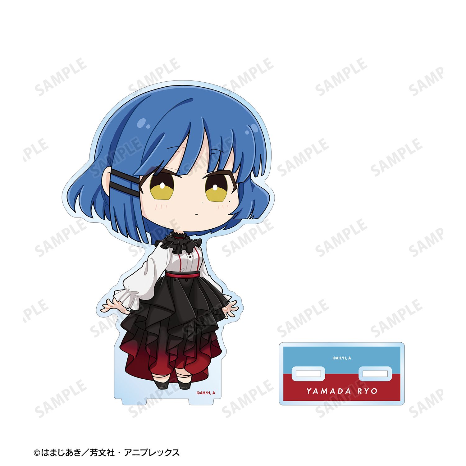 アニメ「ぼっち・ざ・ろっく!」 山田リョウ ちびキャラ 赤いドレスver. BIGアクリルスタンド Image 3 | AniSmile