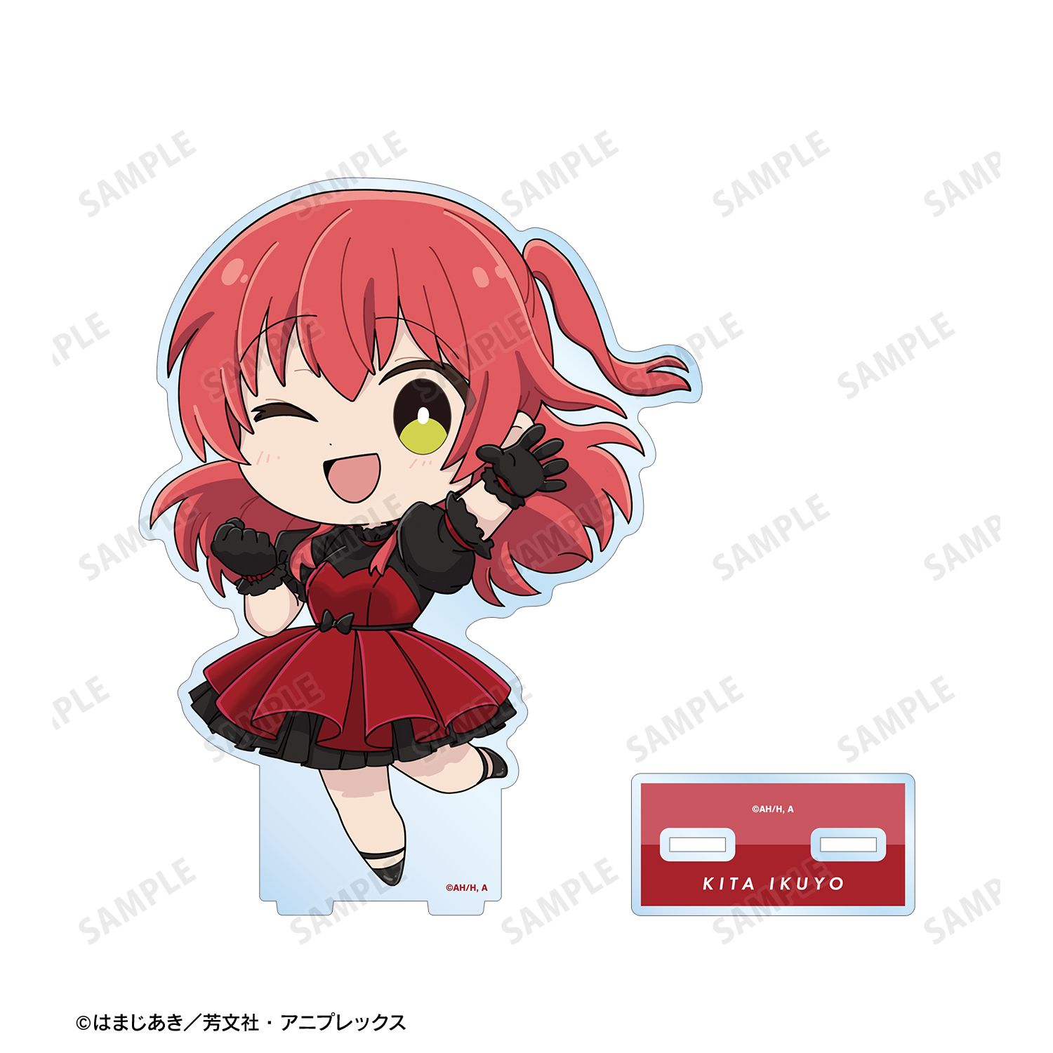 アニメ「ぼっち・ざ・ろっく!」 喜多郁代 ちびキャラ 赤いドレスver. BIGアクリルスタンド Image 3 | AniSmile