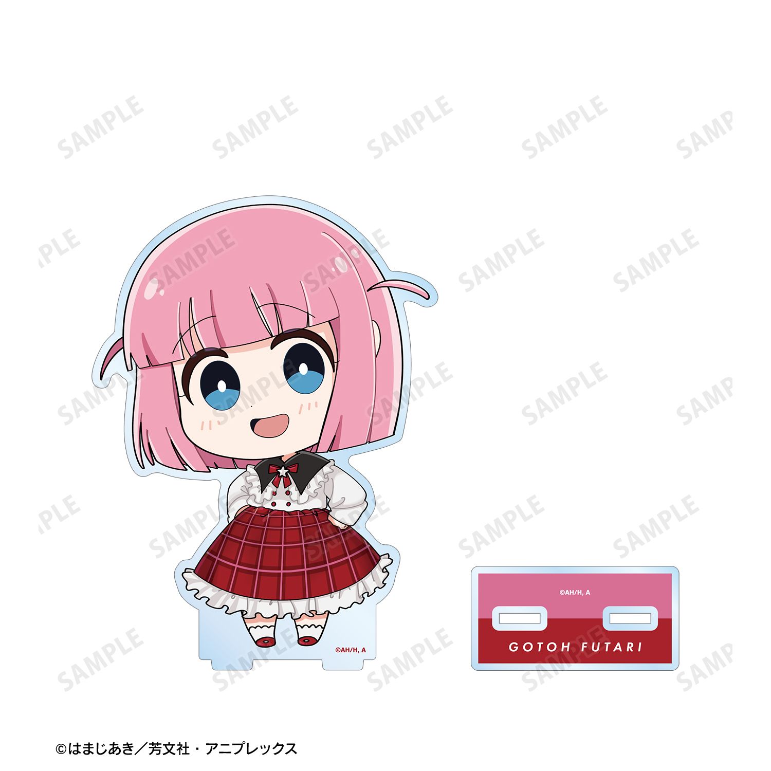 アニメ「ぼっち・ざ・ろっく!」 後藤ふたり ちびキャラ 赤いドレスver. BIGアクリルスタンド Image 3 | AniSmile