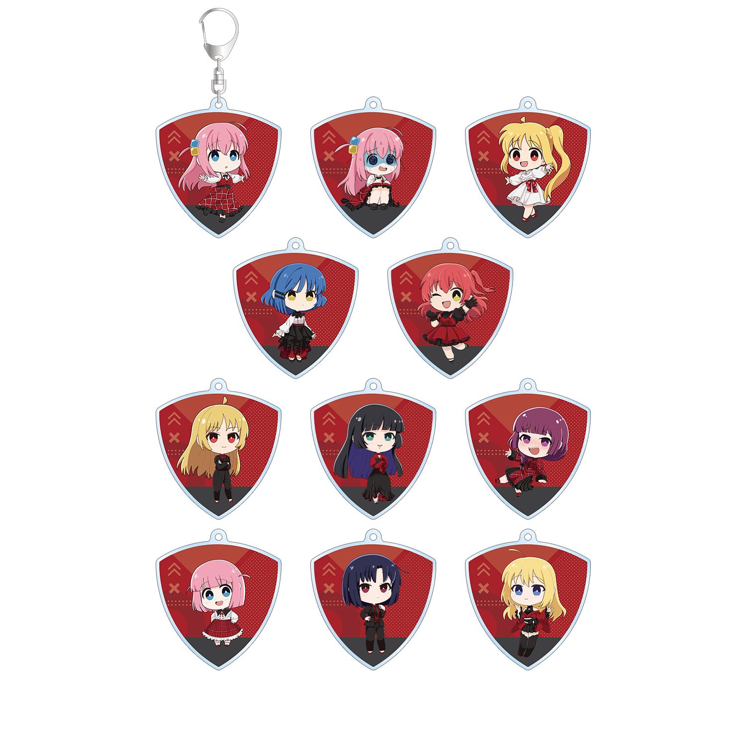 アニメ「ぼっち・ざ・ろっく!」 トレーディング ちびキャラ 赤いドレスver. アクリルキーホルダー(単位/単品) - AniSmile