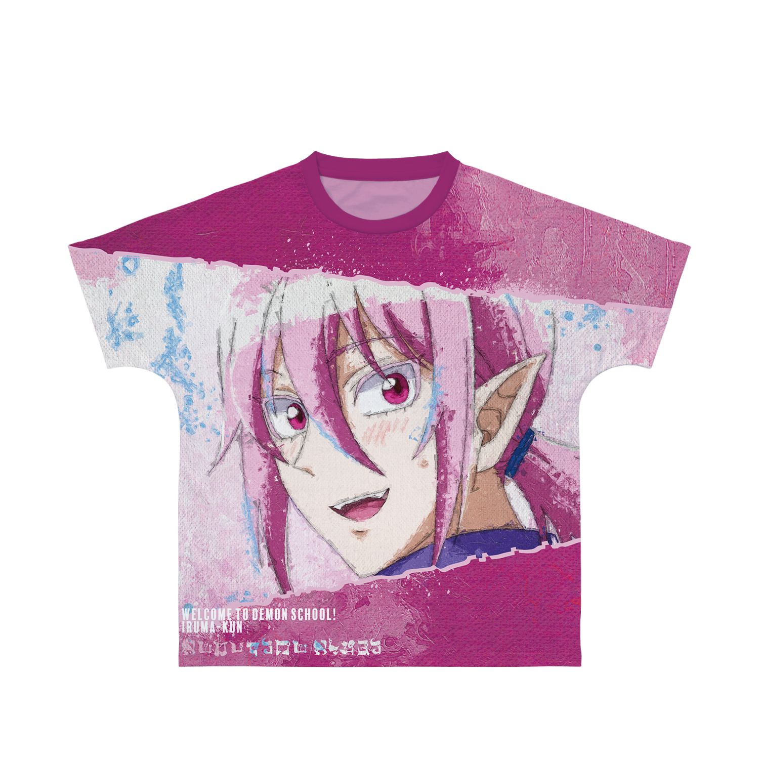 魔入りました!入間くん アスモデウス・アリス grunge CANVAS フルグラフィックTシャツユニセックス(サイズ/L) - official product image | AniSmile