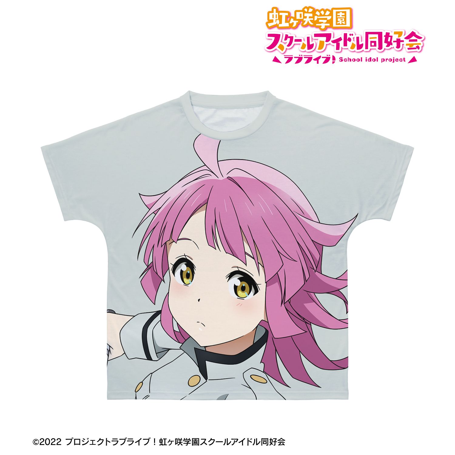 ラブライブ!虹ヶ咲学園スクールアイドル同好会 描き下ろし 天王寺璃奈 繚乱!ビクトリーロードver. フルグラフィックTシャツユニセックス(サイズ/XXS) Image 3 | AniSmile