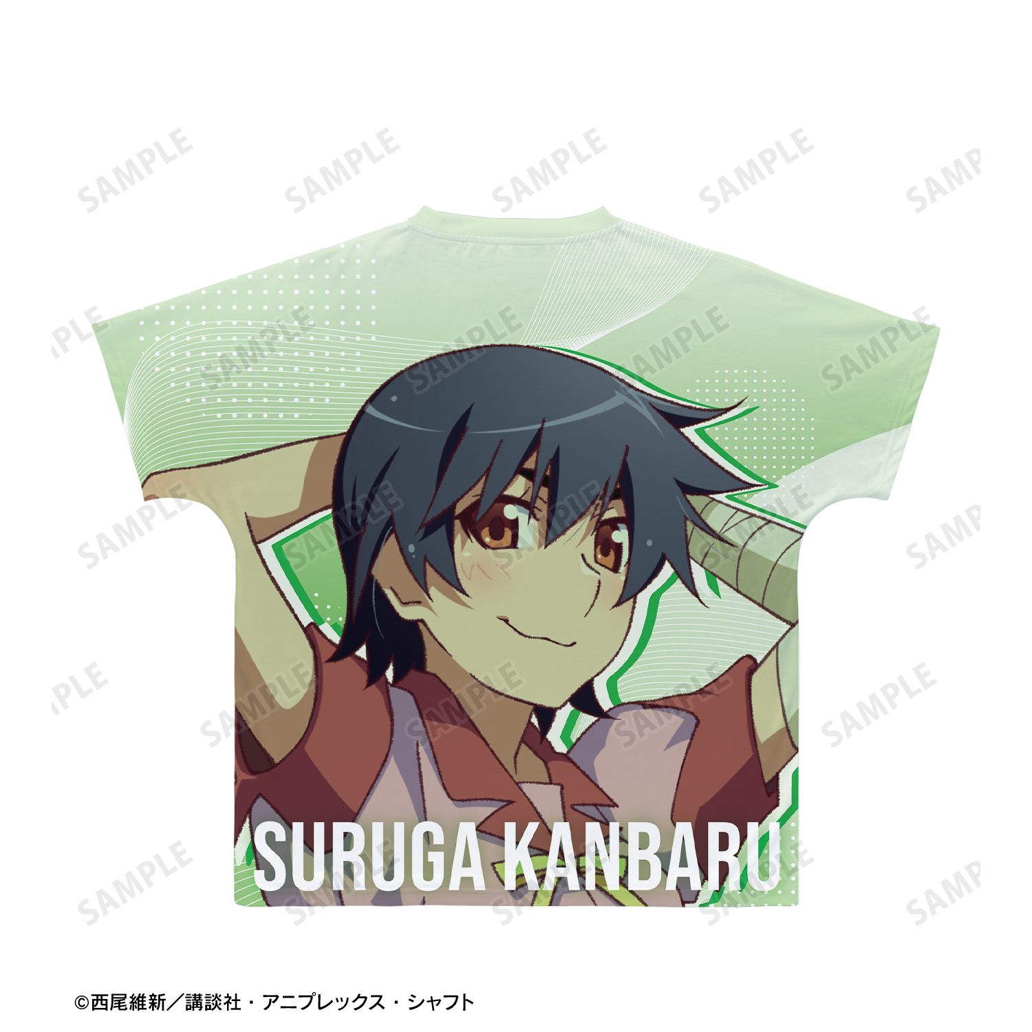 〈物語〉シリーズ オフ&モンスターシーズン 神原駿河 フルグラフィックTシャツユニセックス(サイズ/XS) Image 3 | AniSmile