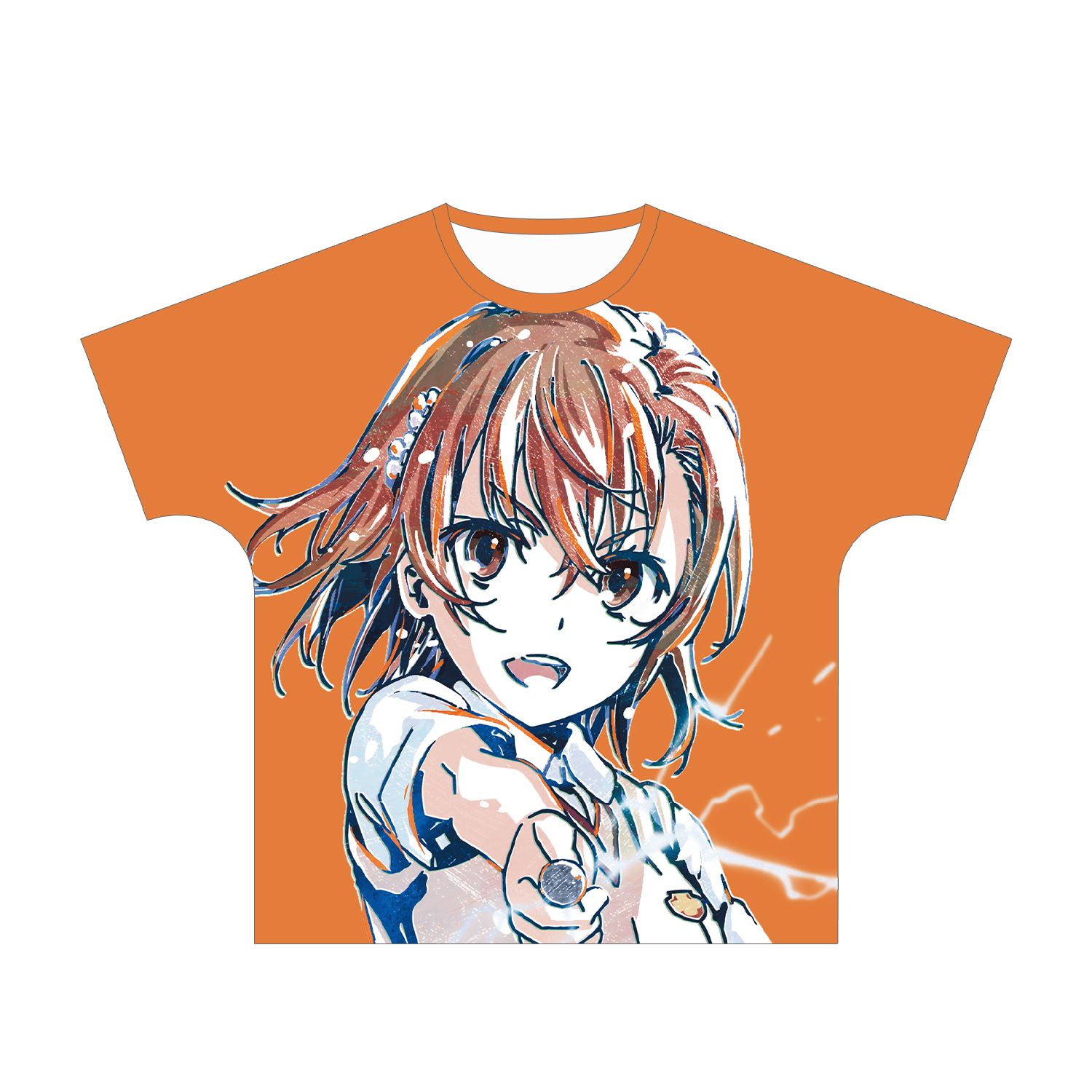 とある科学の超電磁砲T 御坂美琴 Ani-Art フルグラフィックTシャツユニセックス(サイズ/XL) - AniSmile
