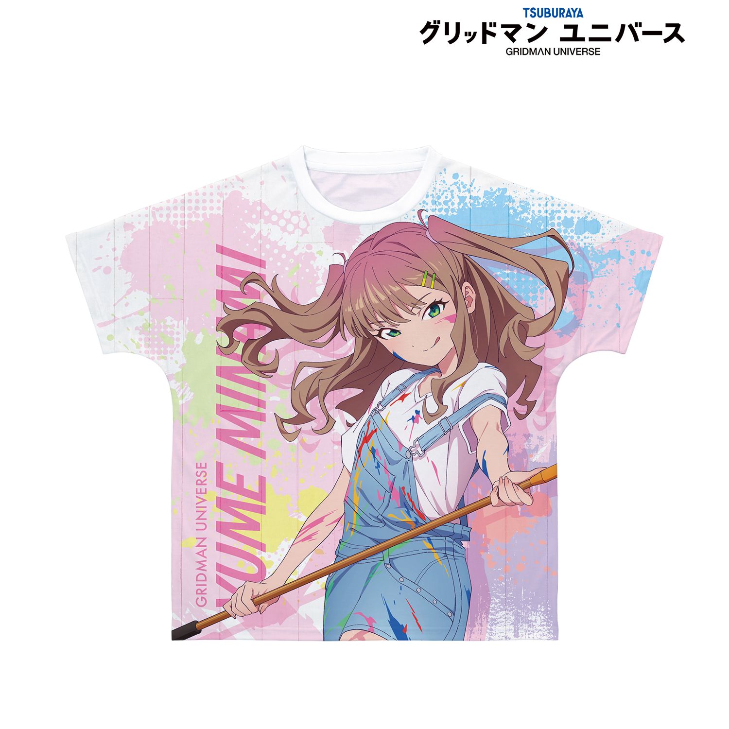 グリッドマン ユニバース 描き下ろし 南 夢芽 ペインタースタイルver. フルグラフィックTシャツユニセックス(サイズ/XXS) Image 3 | AniSmile