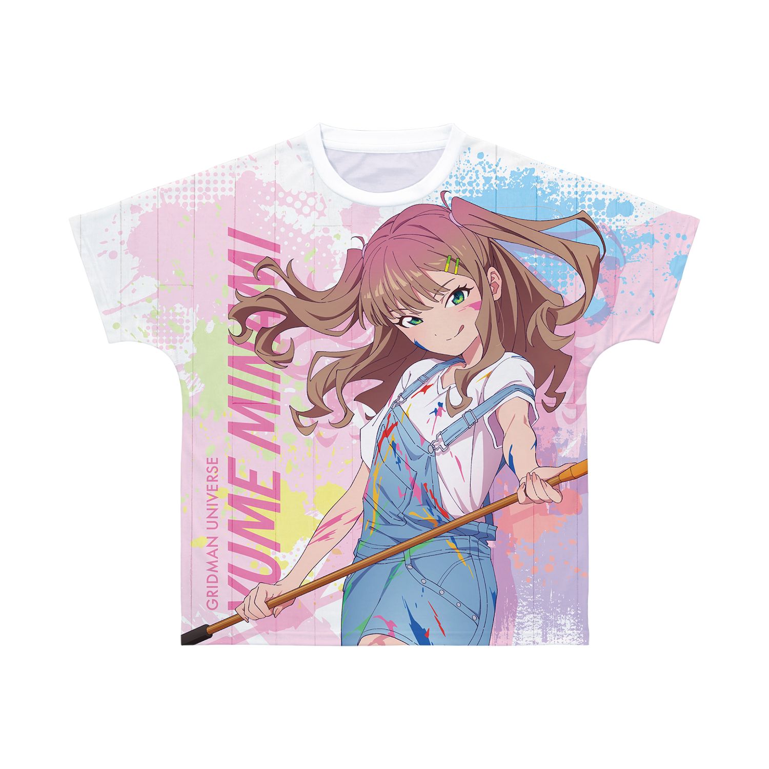 グリッドマン ユニバース 描き下ろし 南 夢芽 ペインタースタイルver. フルグラフィックTシャツユニセックス(サイズ/XS) Image 3 | AniSmile