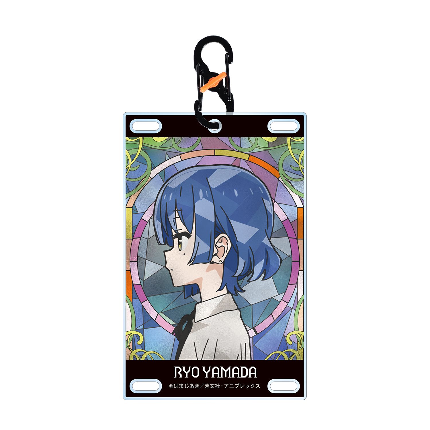 アニメ「ぼっち・ざ・ろっく!」 山田リョウ Aure Glass カラビナ付きカード型アクリルキーホルダー - AniSmile