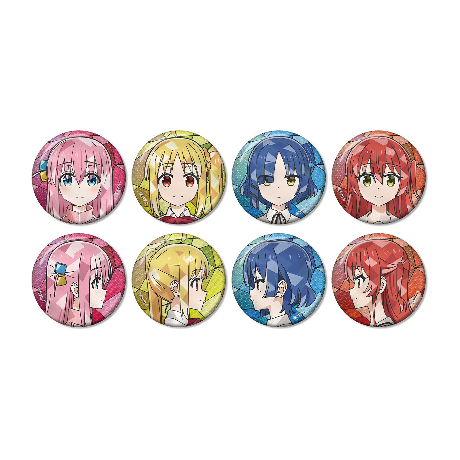 アニメ「ぼっち・ざ・ろっく!」 トレーディング Aure Glass グリッター缶バッジ(単位/単品) - AniSmile