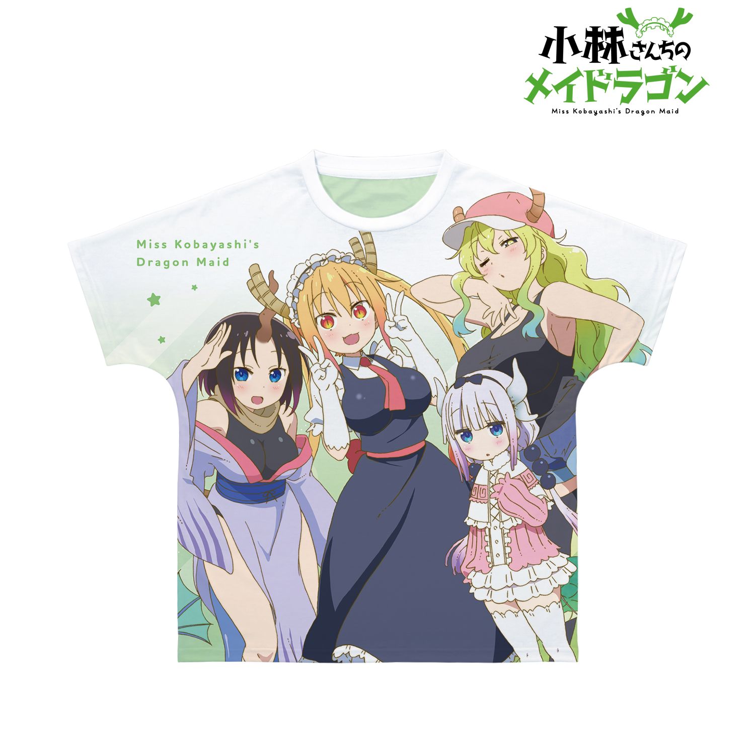 TVアニメ「小林さんちのメイドラゴン」 トール&カンナ&エルマ&ルコア フルグラフィックTシャツユニセックス(サイズ/XXXL) Image 3 | AniSmile