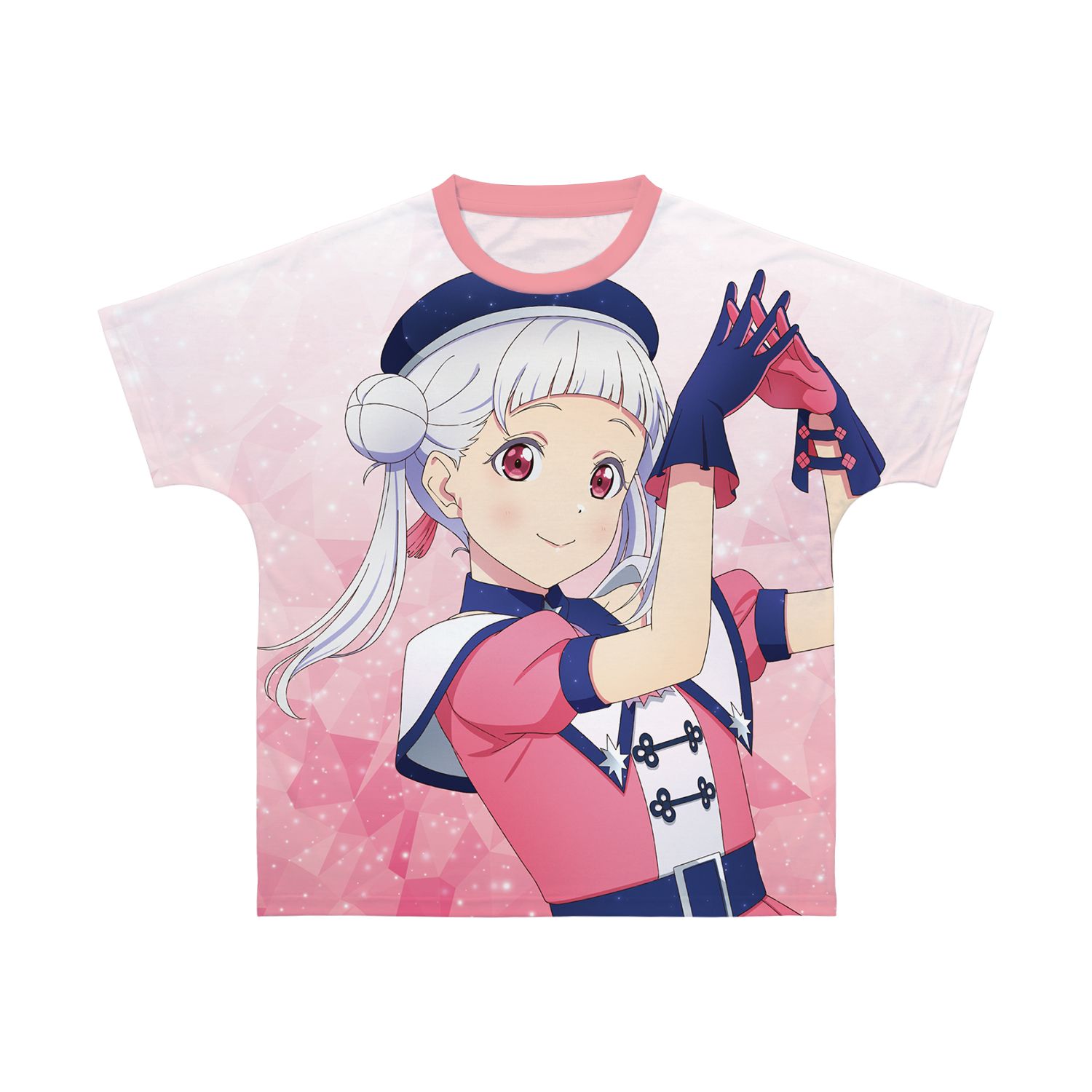 描き下ろし 嵐 千砂都 スーパースター!!ver. フルグラフィックTシャツユニセックス(サイズ/XS) 图片 4 | AniSmile