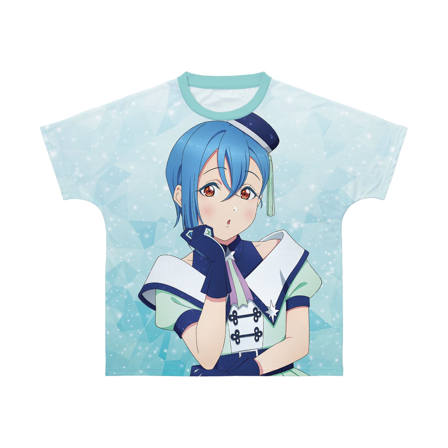 描き下ろし 若菜四季 スーパースター!!ver. フルグラフィックTシャツユニセックス(サイズ/M) Image 4 | AniSmile
