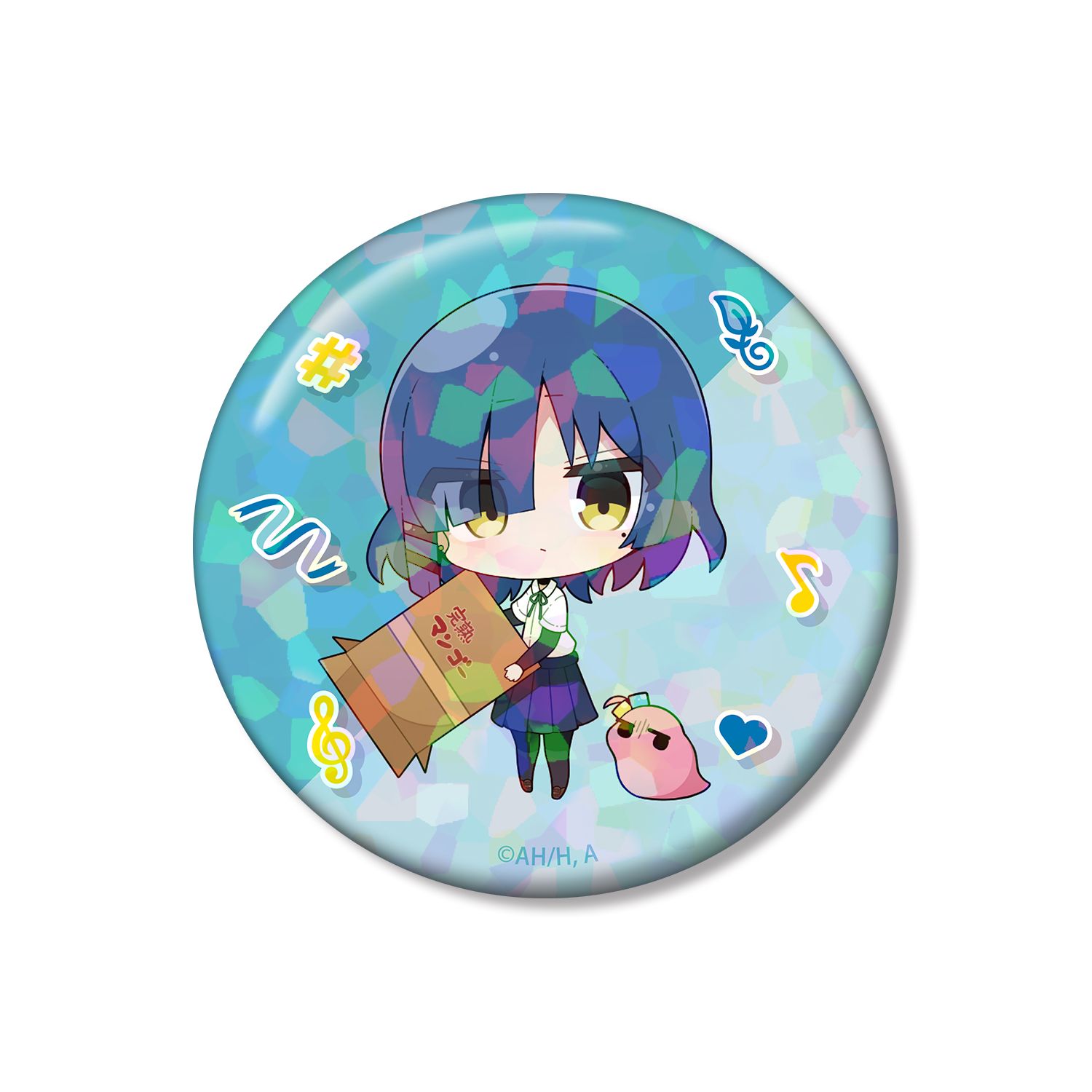 アニメ「ぼっち・ざ・ろっく!」 むーらんさんイラスト 山田リョウ 制服ver. 75mmホログラム缶バッジ 图片 3 | AniSmile