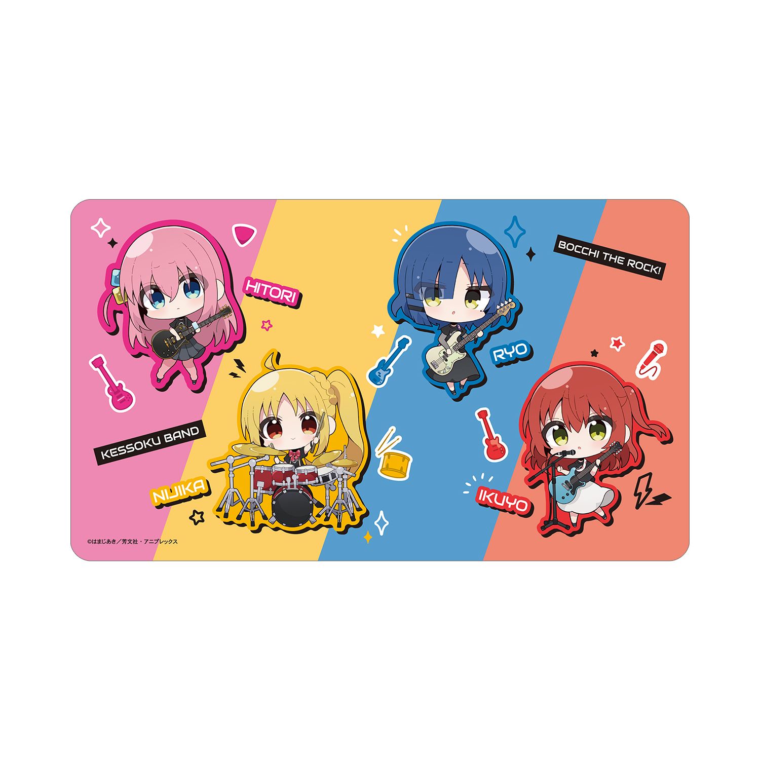 アニメ「ぼっち・ざ・ろっく!」 むーらんさんイラスト 集合 ライブ衣装ver. マルチデスクマット 图片 4 | AniSmile