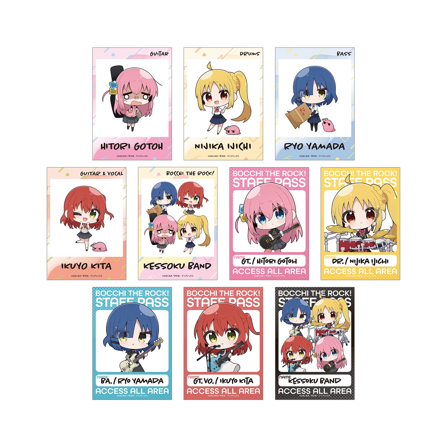 アニメ「ぼっち・ざ・ろっく!」 むーらんさんイラスト 制服ver.&ライブ衣装ver. トレーディングブロマイド(単位/単品) 图片 4 | AniSmile
