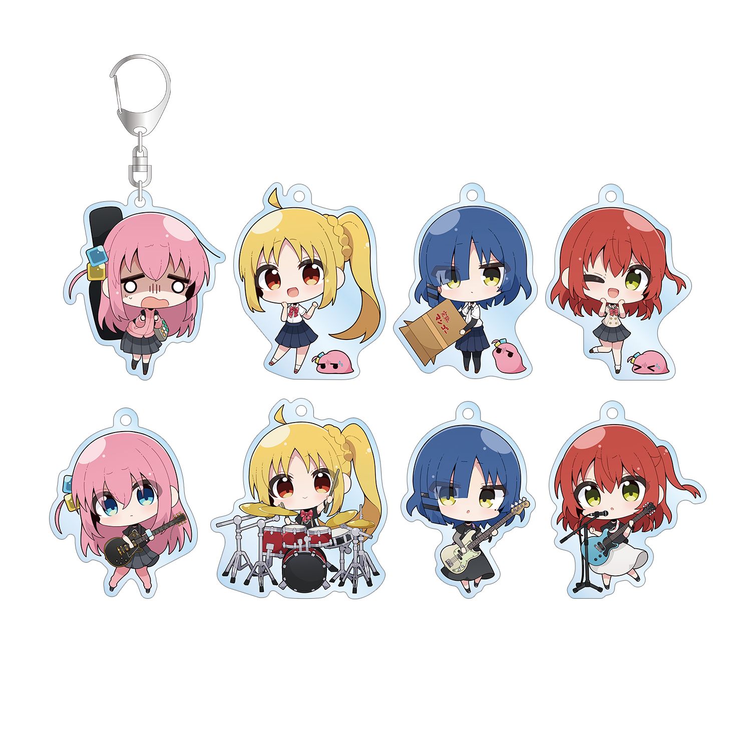アニメ「ぼっち・ざ・ろっく!」 むーらんさんイラスト 制服ver.&ライブ衣装ver. トレーディングアクリルキーホルダー(単位/単品) 图片 6 | AniSmile