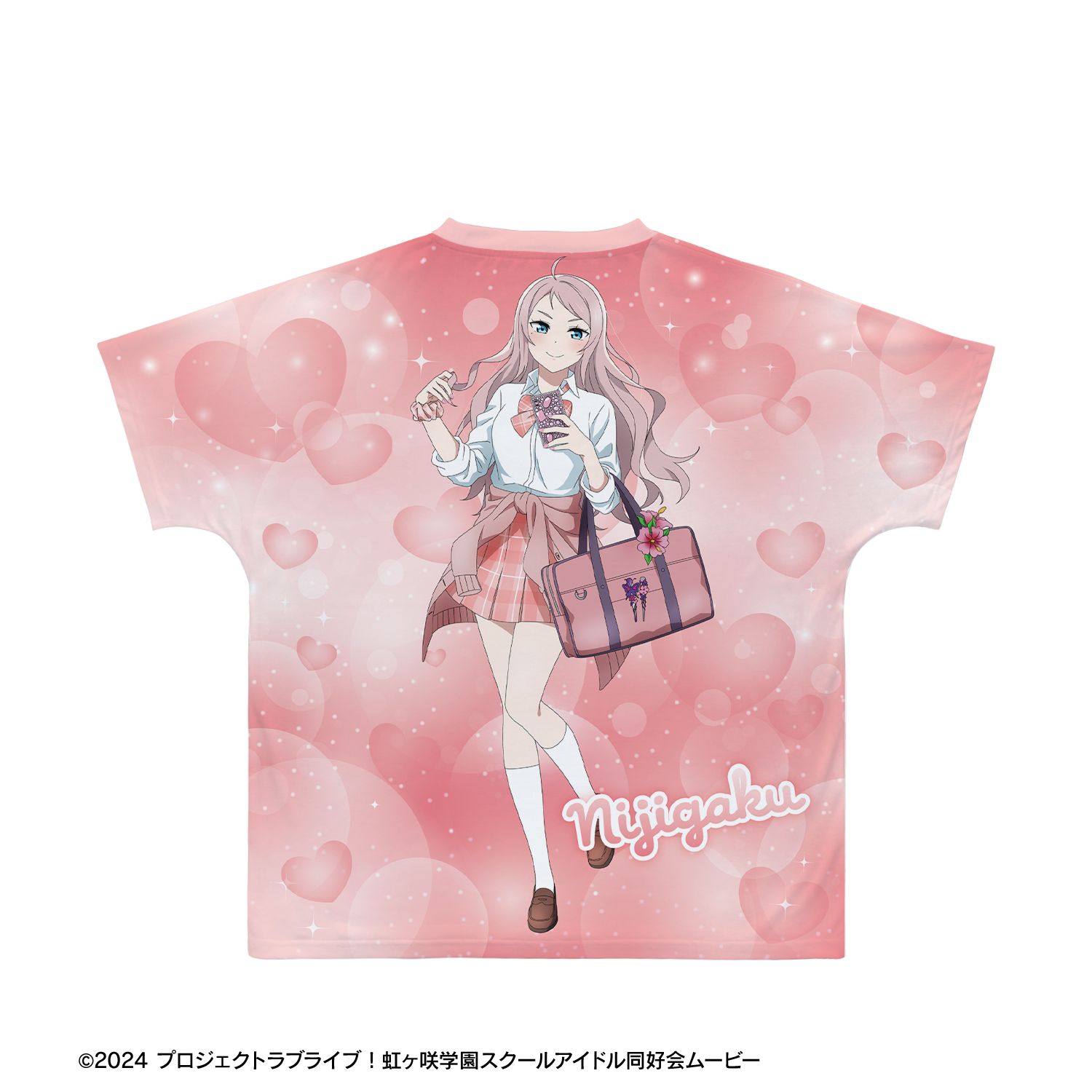 ラブライブ!虹ヶ咲学園スクールアイドル同好会 描き下ろし 鐘 嵐珠 ギャル制服ver. フルグラフィックTシャツユニセックス(サイズ/XXL) 画像 5 | AniSmile