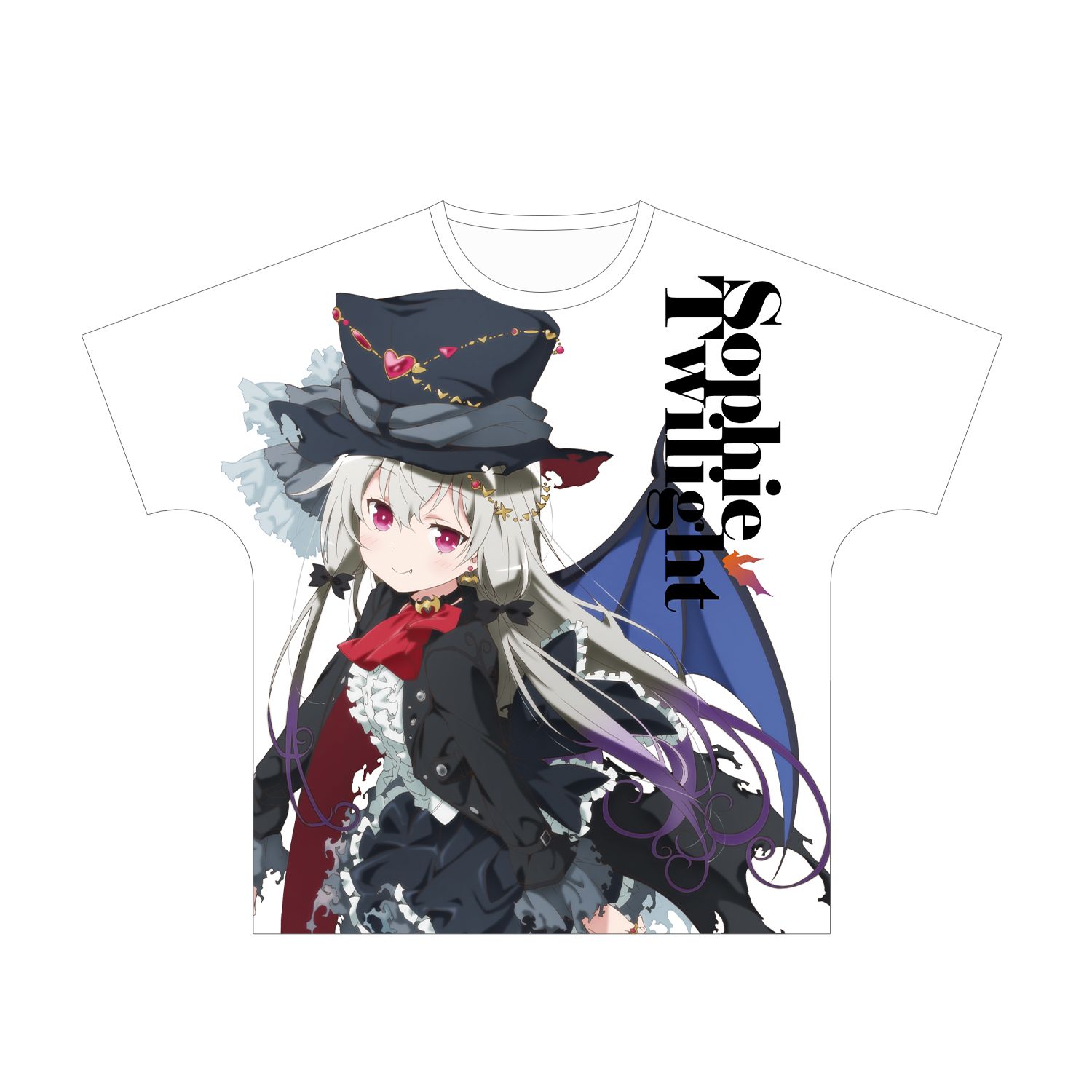 となりの吸血鬼さん 描き下ろしイラスト ソフィー・トワイライト ハロウィンVer. フルグラフィックTシャツユニセックス(サイズ/ ) - AniSmile
