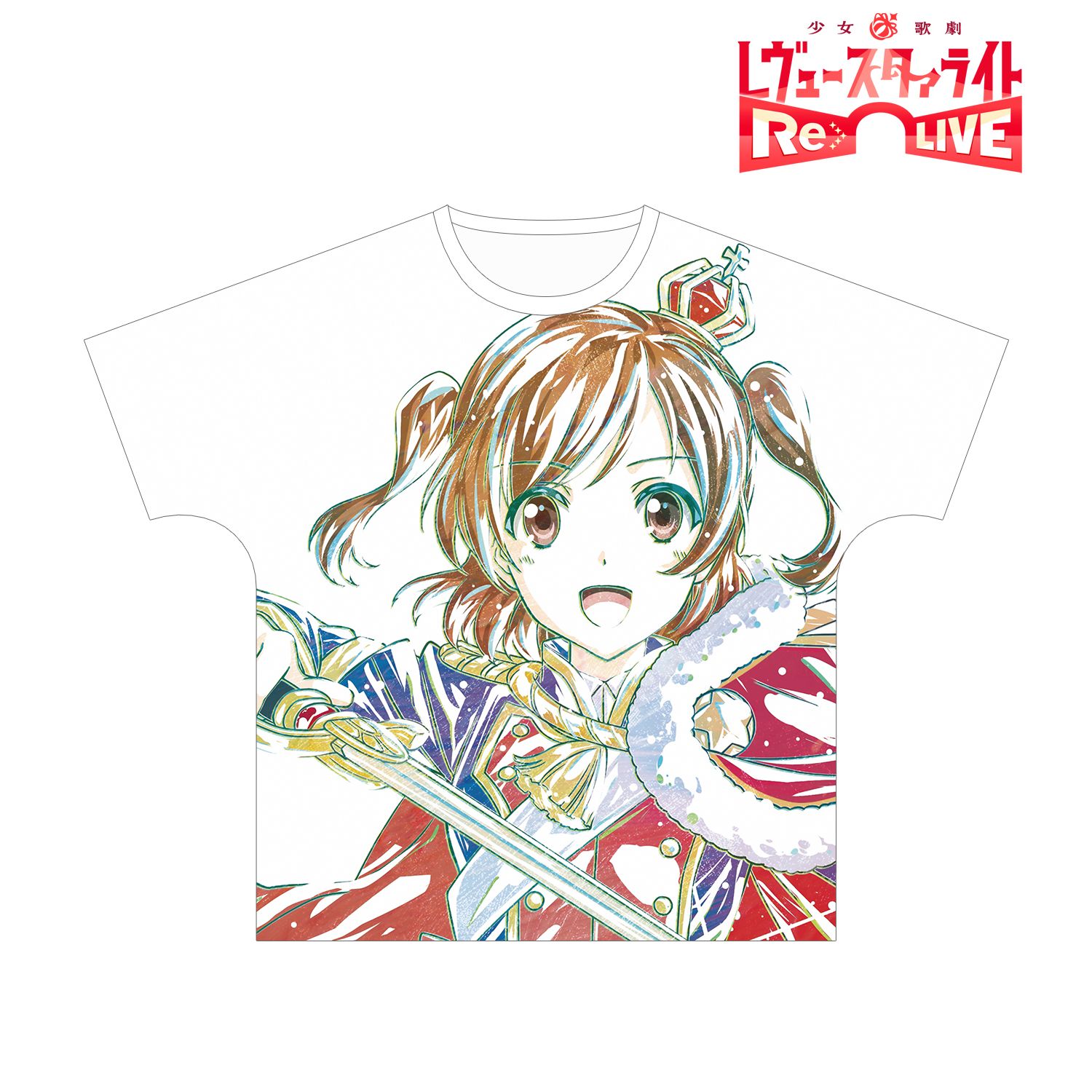 少女☆歌劇 レヴュースタァライト -Re LIVE- 愛城華恋 Ani-Art フルグラフィックTシャツユニセックス(サイズ/L) 图片 2 | AniSmile