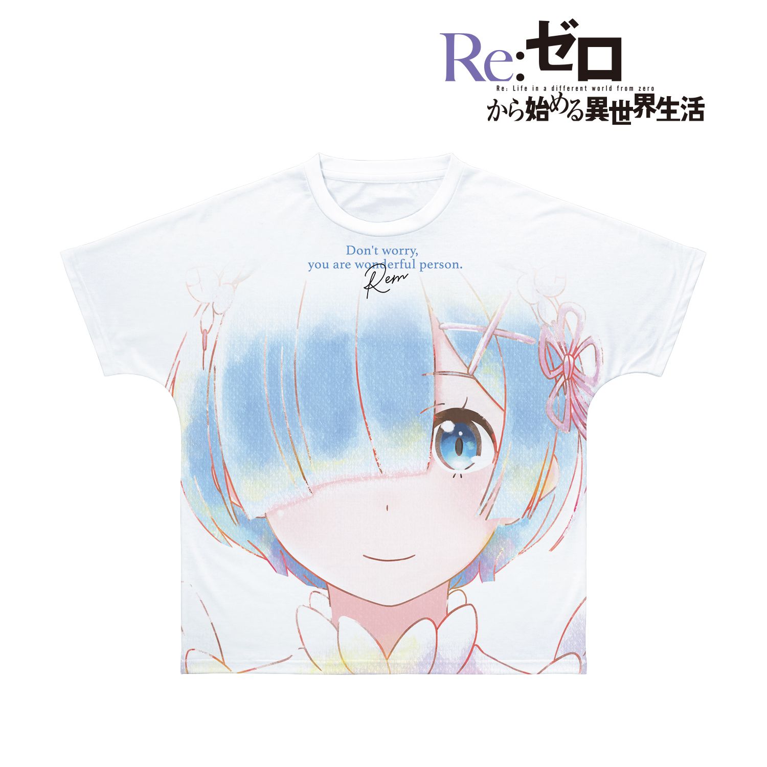 Re:ゼロから始める異世界生活 レム Ani-Art aqua label フルグラフィックTシャツユニセックス(サイズ/XXS) 图片 2 | AniSmile