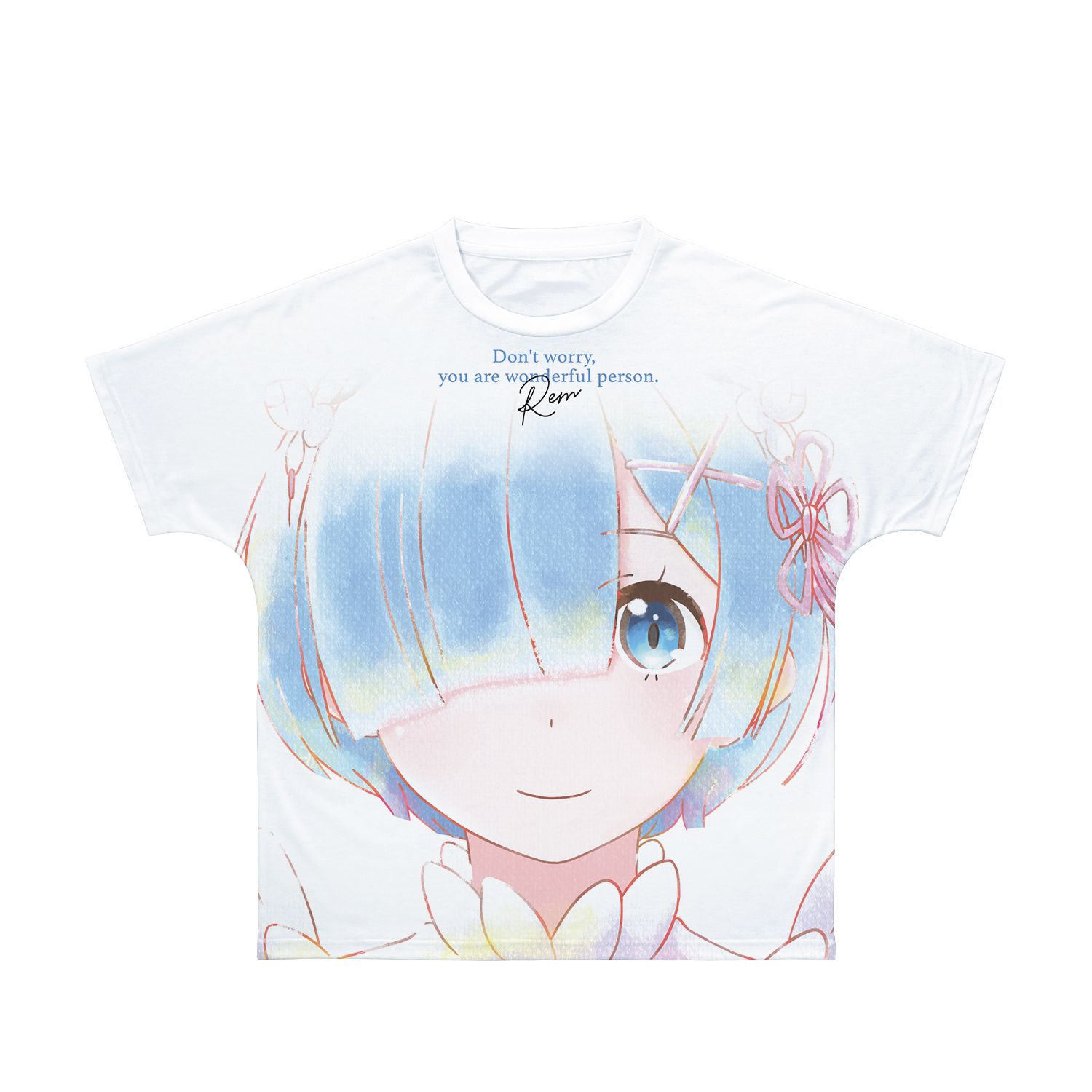 Re:ゼロから始める異世界生活 レム Ani-Art aqua label フルグラフィックTシャツユニセックス(サイズ/XS) - AniSmile