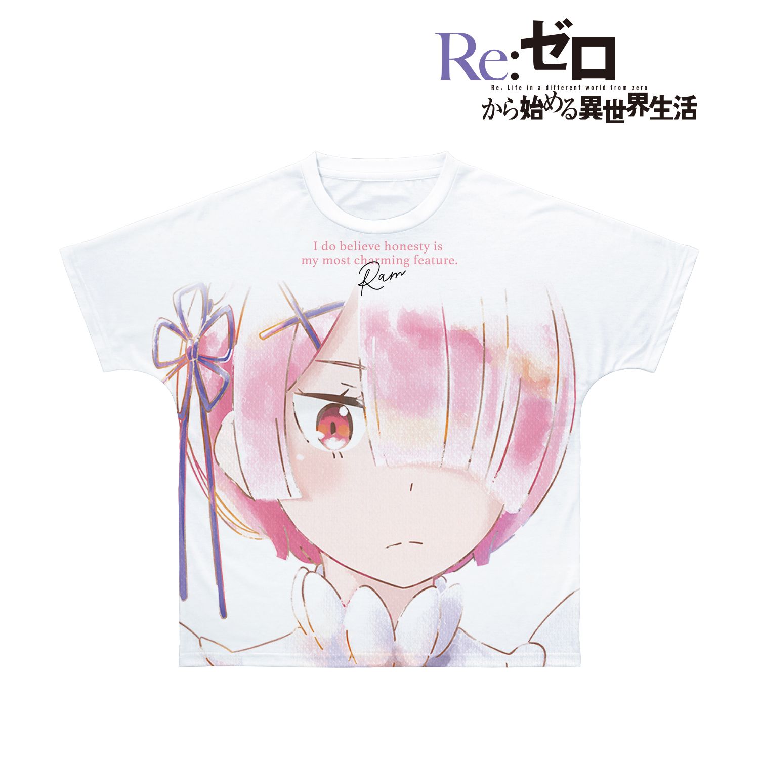 Re:ゼロから始める異世界生活 ラム Ani-Art aqua label フルグラフィックTシャツユニセックス(サイズ/XS) 图片 2 | AniSmile
