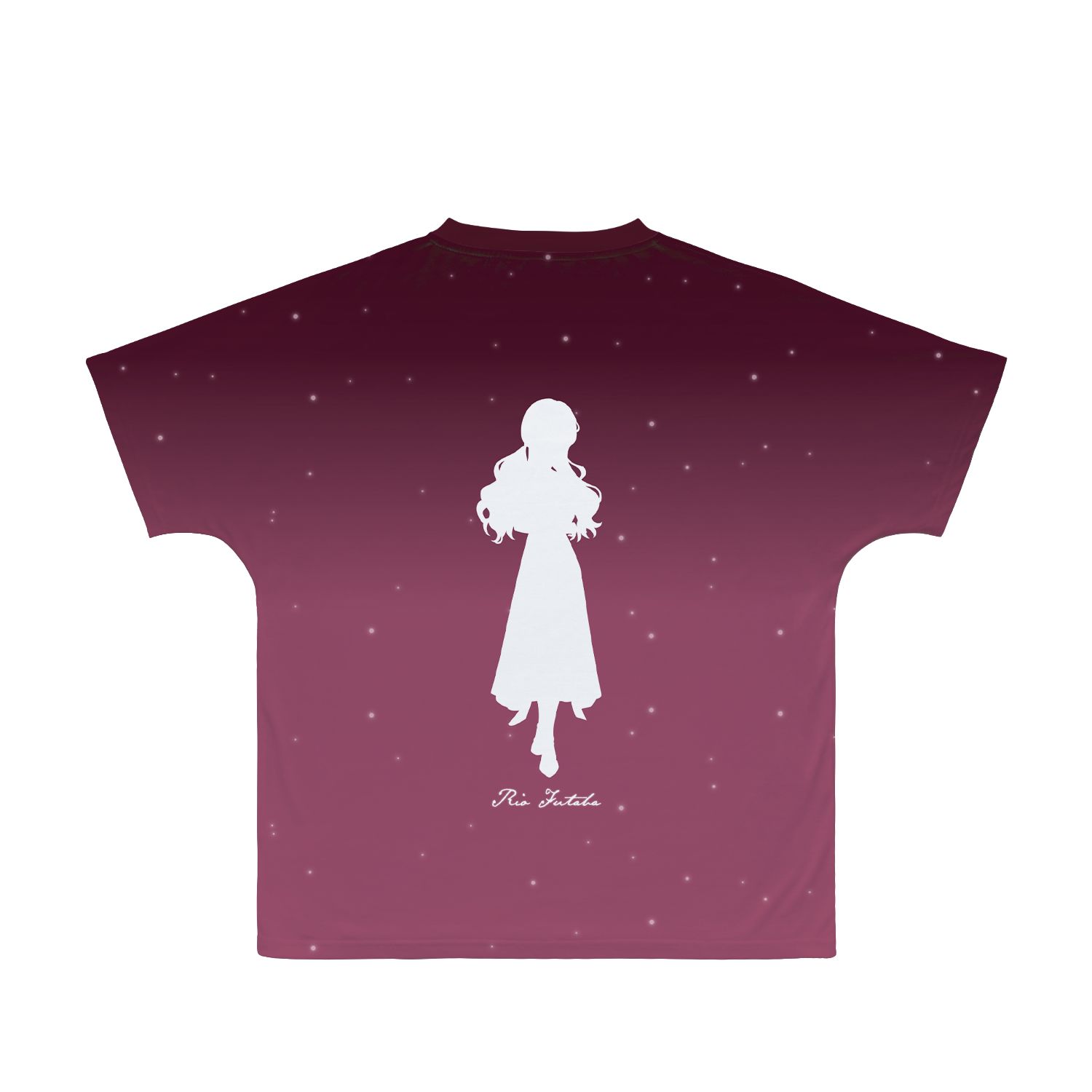 青春ブタ野郎はおでかけシスターの夢を見ない 描き下ろしイラスト 双葉理央 星空ドレスver. フルグラフィックTシャツユニセックス(サイズ/L) Image 3 | AniSmile