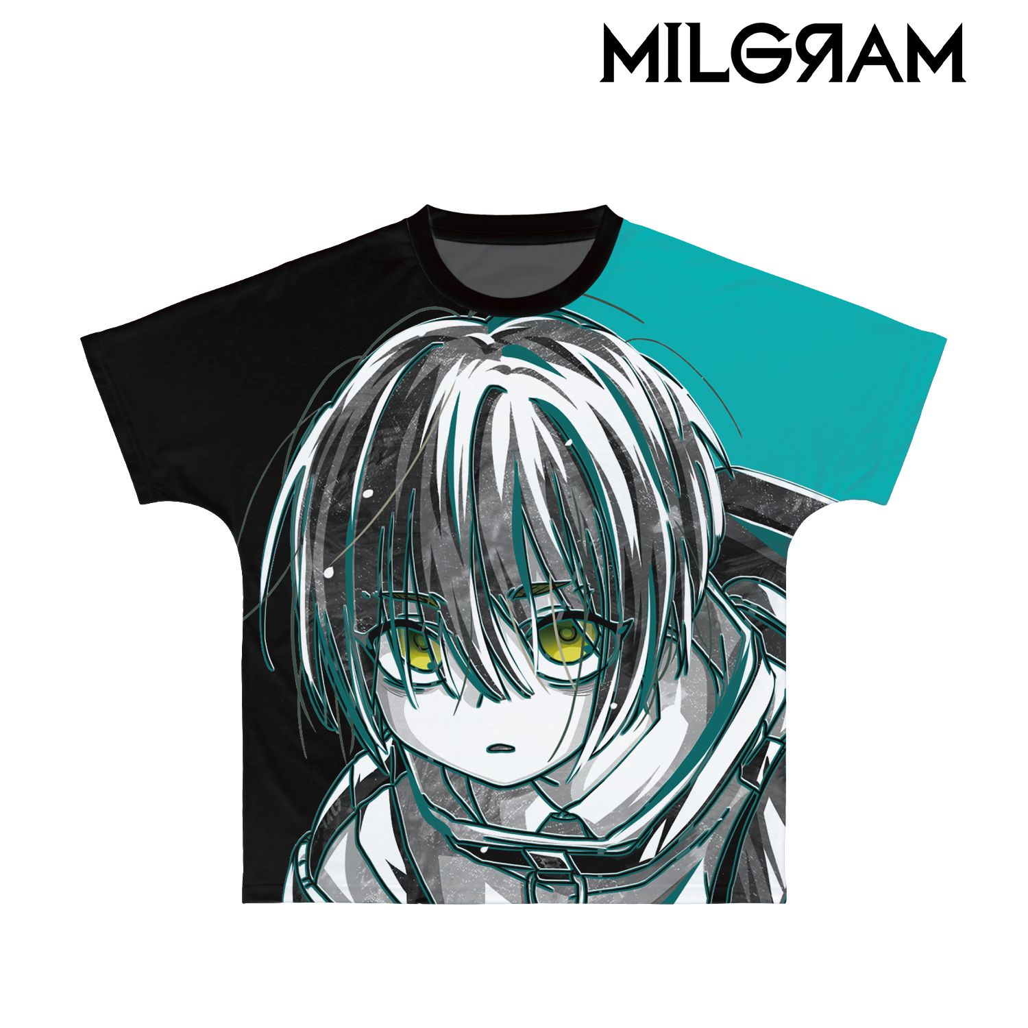 MILGRAM -ミルグラム- アマネ Ani-Art BLACK LABEL フルグラフィックTシャツユニセックス(サイズ/XXL) Image 3 | AniSmile