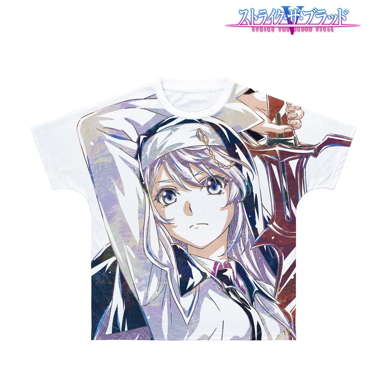 ストライク・ザ・ブラッドFINAL 香菅谷雫梨・カスティエラ Ani-Art フルグラフィックTシャツユニセックス(サイズ/XS) Image 3 | AniSmile