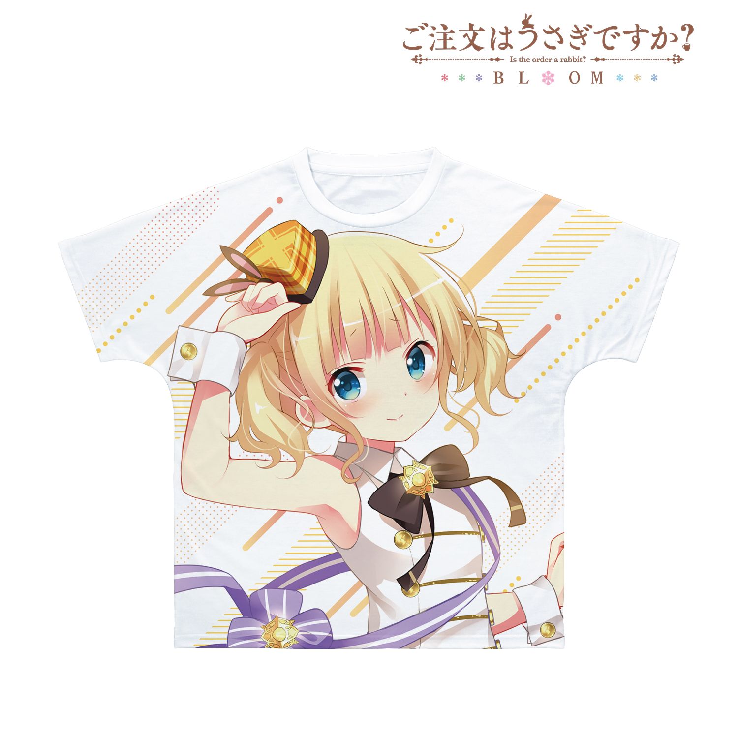 ご注文はうさぎですか? BLOOM シャロ フルグラフィックTシャツユニセックス(サイズ/XS) Image 2 | AniSmile