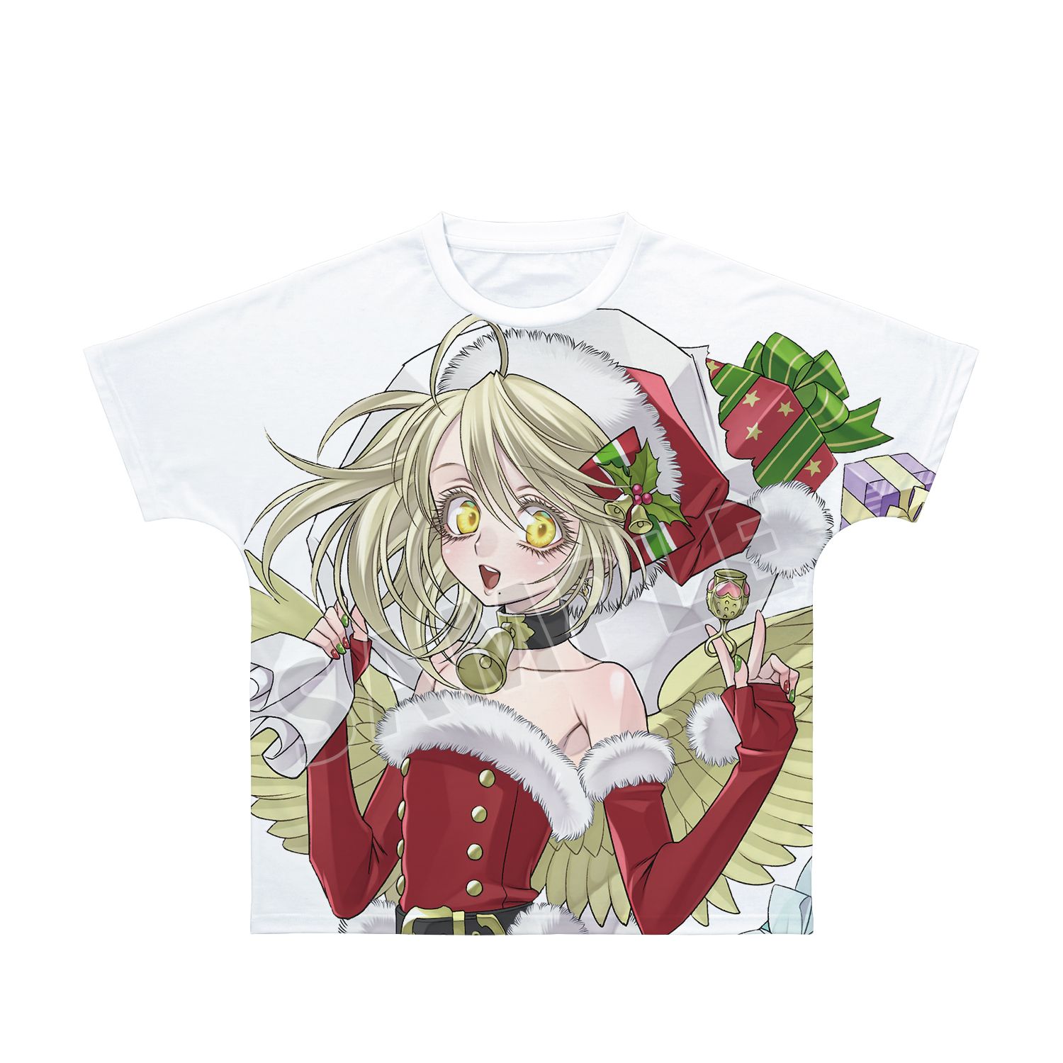 ZONE-00 九条キヨ先生 描き下ろし 吉祥 サンタver. フルグラフィックTシャツユニセックス(サイズ/XL) - AniSmile