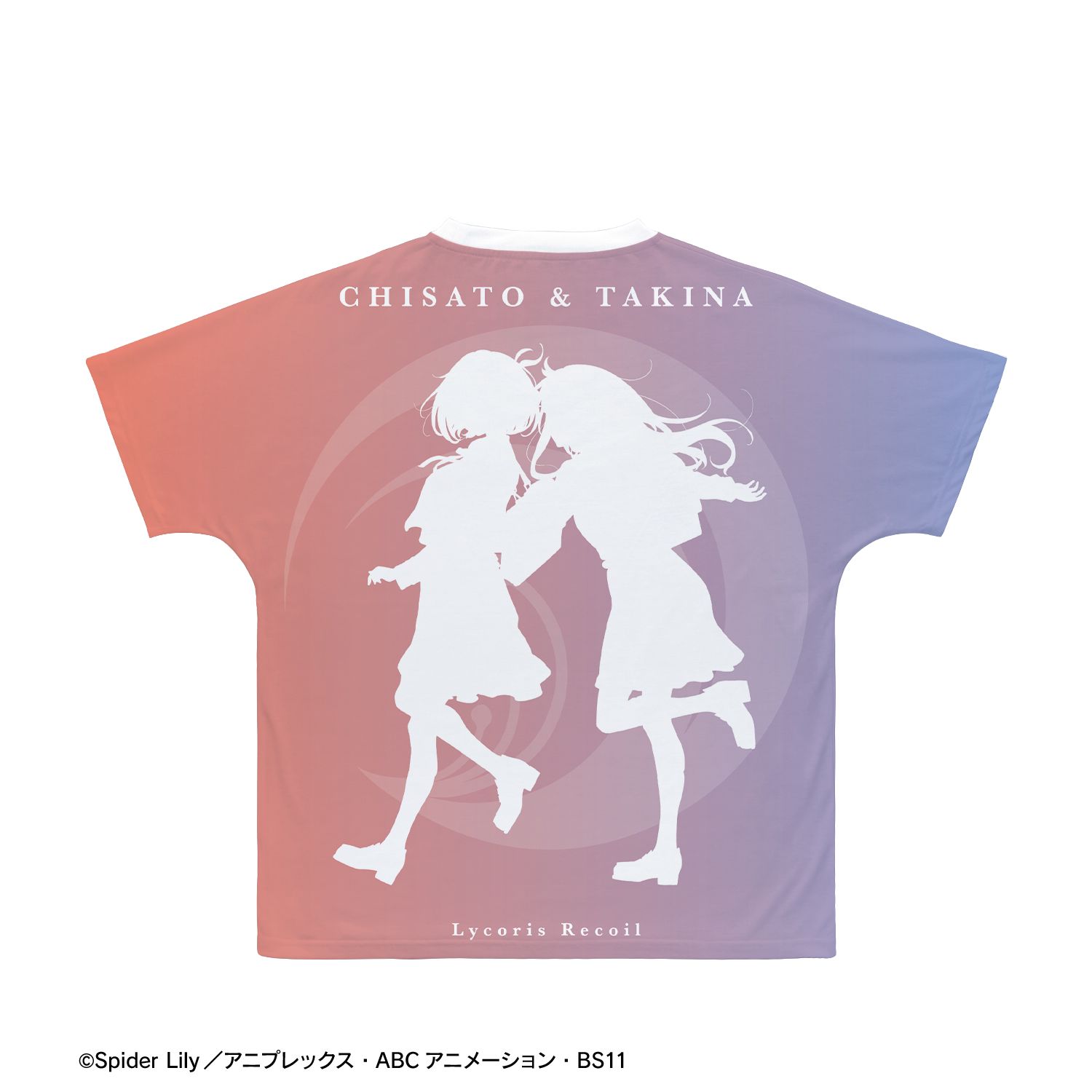 TVアニメ「リコリス・リコイル」 錦木千束&井ノ上たきな Ani-Art clear label フルグラフィックTシャツユニセックス(サイズ/XS) Image 3 | AniSmile