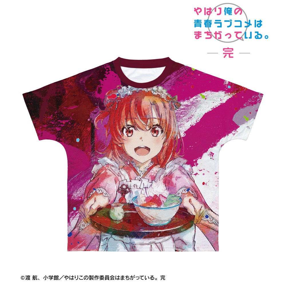 やはり俺の青春ラブコメはまちがっている。完 描き下ろし 由比ヶ浜結衣 和風メイド服ver. grunge CANVAS フルグラフィックTシャツユニセックス(サイズ/XXS) Image 2 | AniSmile