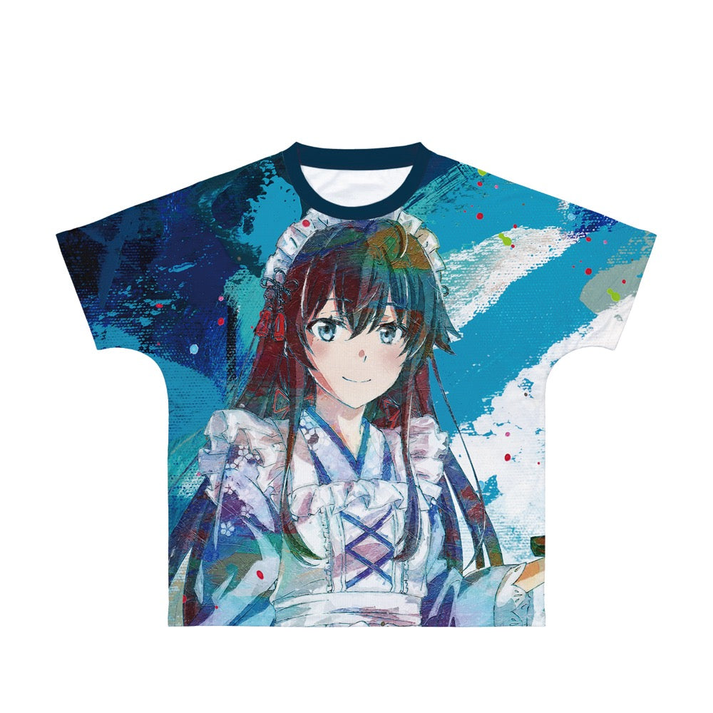 やはり俺の青春ラブコメはまちがっている。完 描き下ろし 雪ノ下雪乃 和風メイド服ver. grunge CANVAS フルグラフィックTシャツユニセックス(サイズ/XXS) - official product image | AniSmile