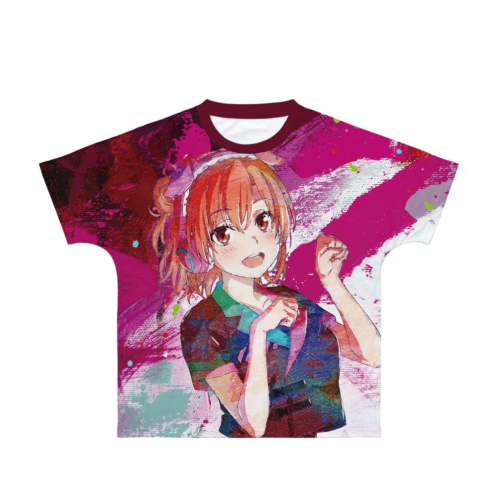 やはり俺の青春ラブコメはまちがっている。完 描き下ろし 由比ヶ浜結衣 ゲーミングファッションver. grunge CANVAS フルグラフィックTシャツユニセックス(サイズ/XXS) - AniSmile