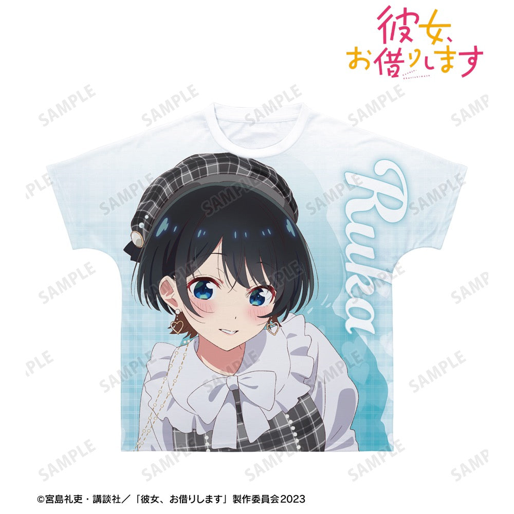 TVアニメ『彼女、お借りします』 描き下ろし 更科瑠夏 ガーリーファッションver. フルグラフィックTシャツユニセックス(サイズ/XXS) 图片 2 | AniSmile