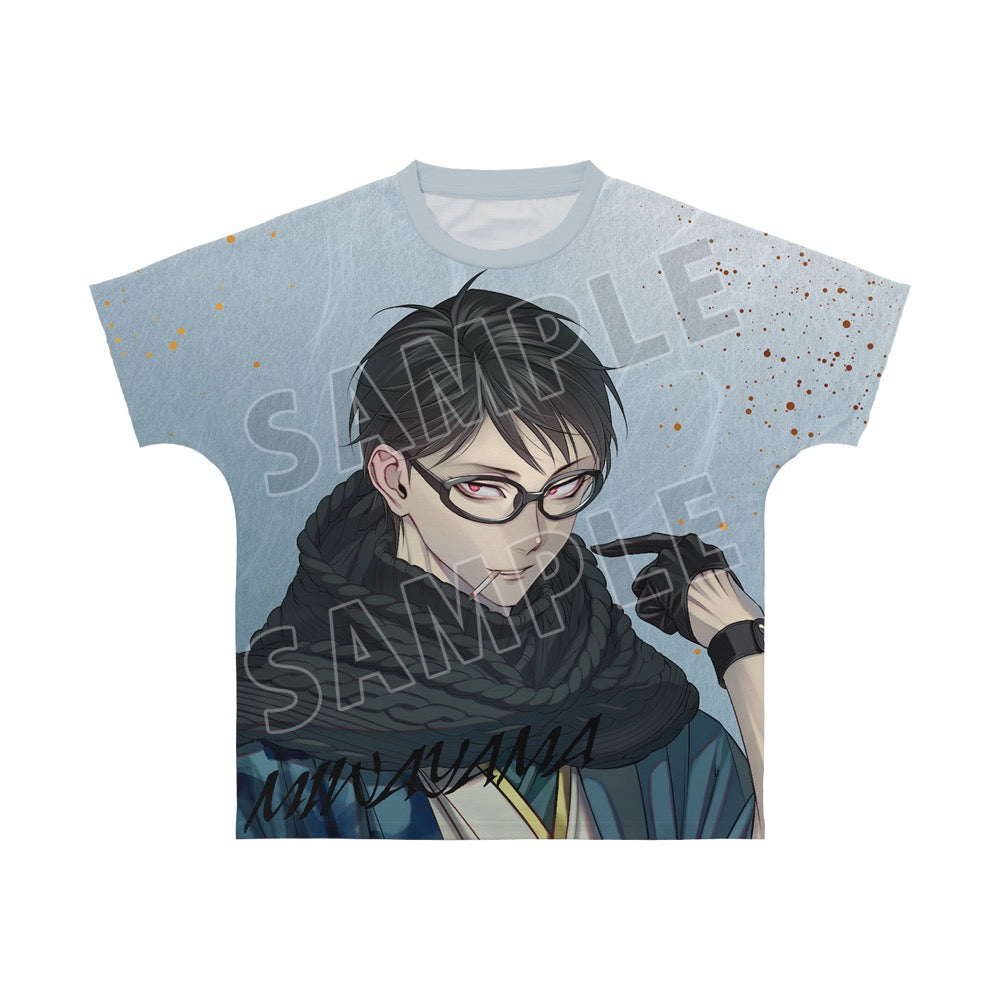 ZONE-00 九条キヨ先生 描き下ろし 三輪山 和装ver. フルグラフィックTシャツユニセックス(サイズ/XXS) - AniSmile