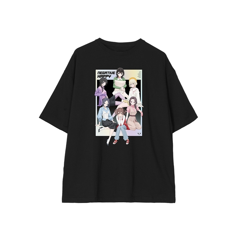 ネガティヴハッピィ 撮り下ろし 2nd MV集合 アイドルver. BIGシルエットTシャツユニセックス(サイズ/XL) - official product image | AniSmile