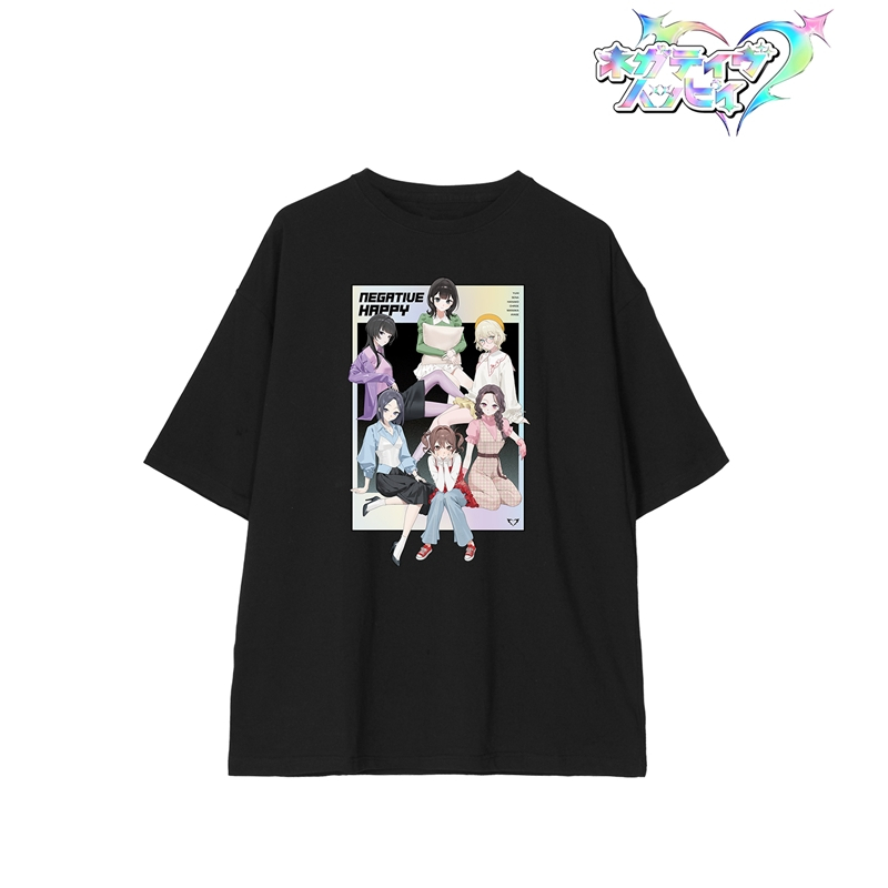 ネガティヴハッピィ 撮り下ろし 2nd MV集合 アイドルver. BIGシルエットTシャツユニセックス(サイズ/XL) Image 2 | AniSmile