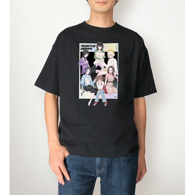 ネガティヴハッピィ 撮り下ろし 2nd MV集合 アイドルver. BIGシルエットTシャツユニセックス(サイズ/L) Image 4 | AniSmile