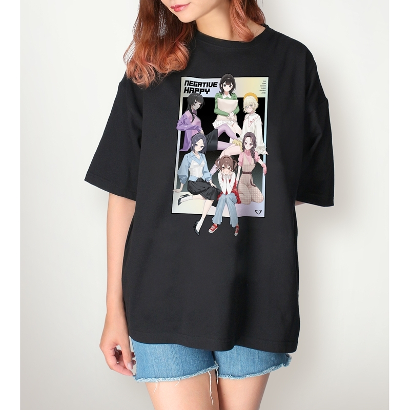 ネガティヴハッピィ 撮り下ろし 2nd MV集合 アイドルver. BIGシルエットTシャツユニセックス(サイズ/S) Image 5 | AniSmile