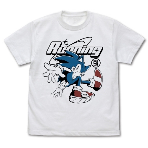 ソニック スピードスター Tシャツ/WHITE-XL Image 2 | AniSmile