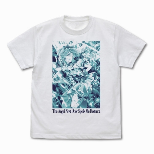 TVアニメ お隣の天使様にいつの間にか駄目人間にされていた件2 椎名真昼 Tシャツ アイドルVer./WHITE-M - official product image | AniSmile